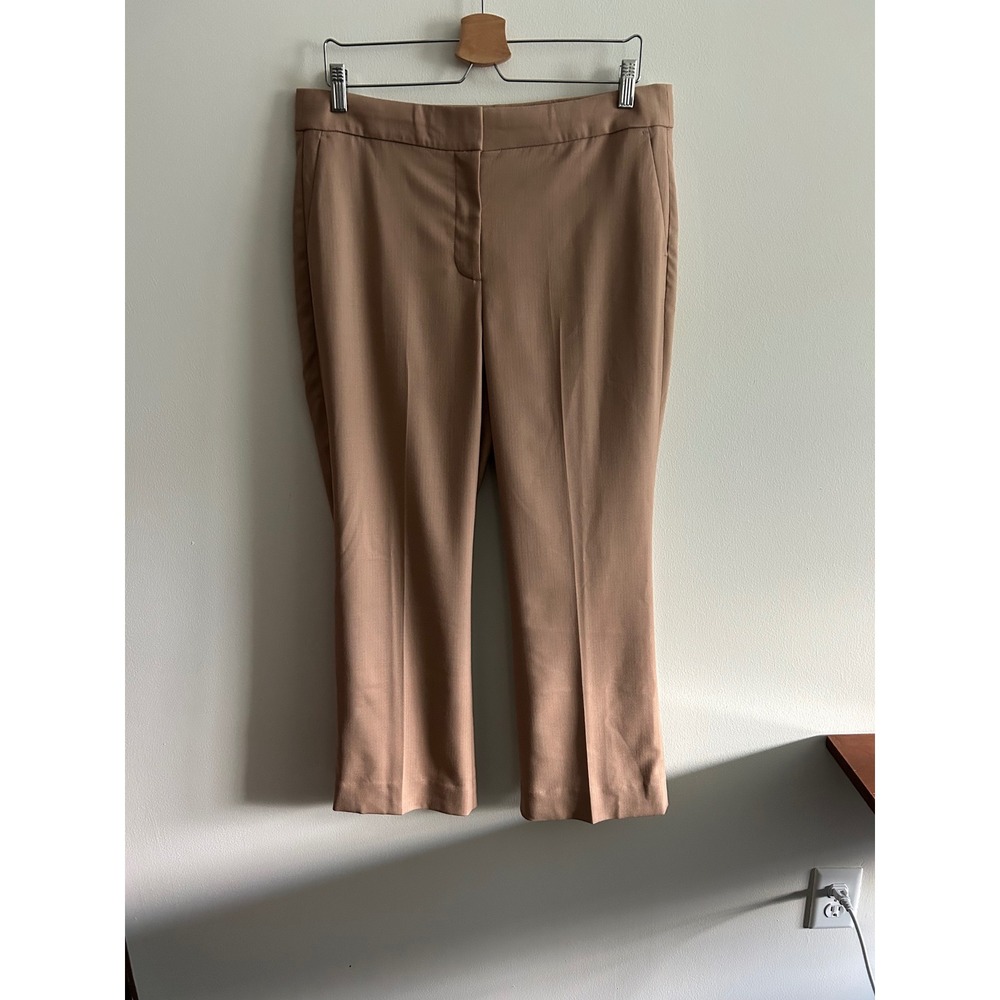 NWT J.Crew Trousers Camel Tan 14 Nova Fides Italian Wool Blend Pockets